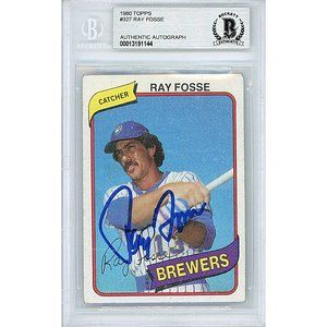Ray Fosse Milwaukee Brewers Signed 1980 Topps Baseball Card Beckett Autographed